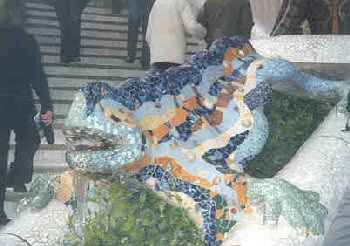 Mosaic Salamander at Gaudi park.