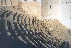 Old town ruins of a theater.